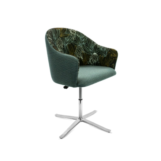 Tub Armchair Dark Green (4-Star base) No Wheels | Amalia